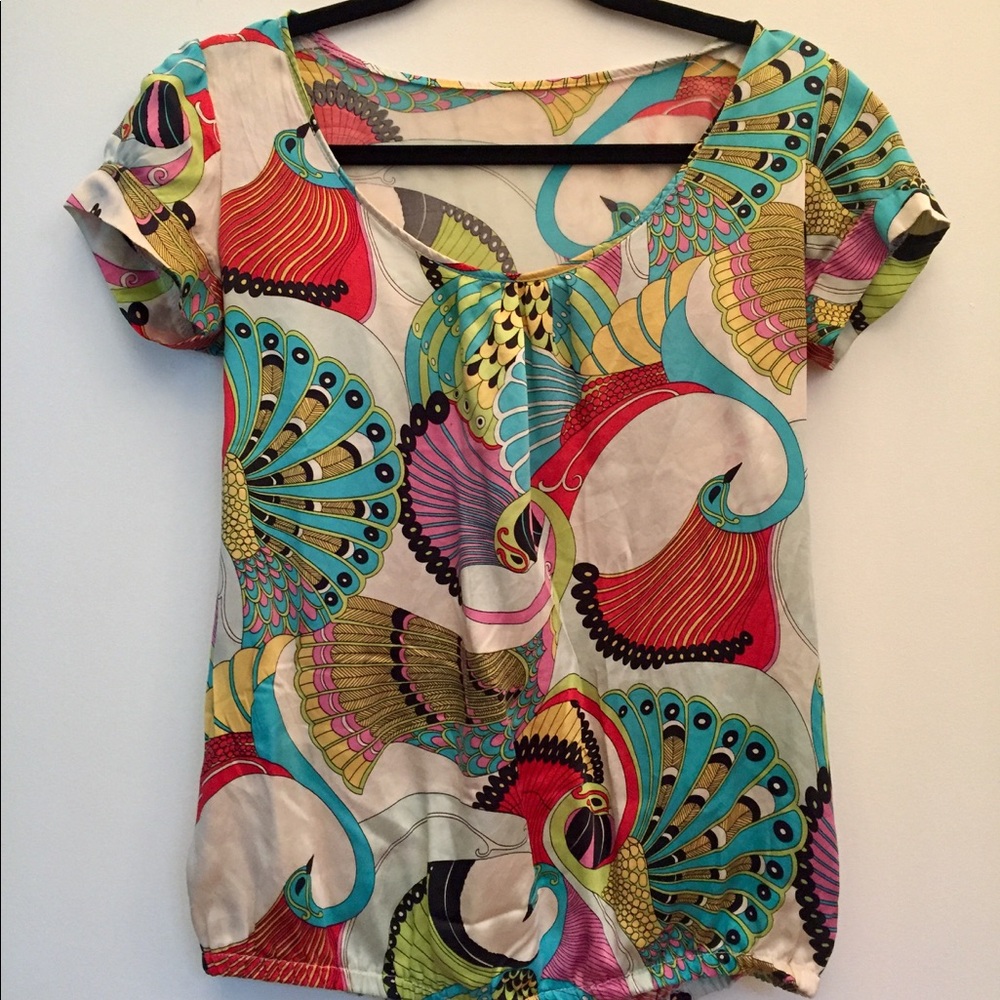 Printed silk shirt
