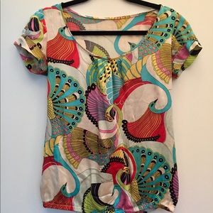 Printed silk shirt