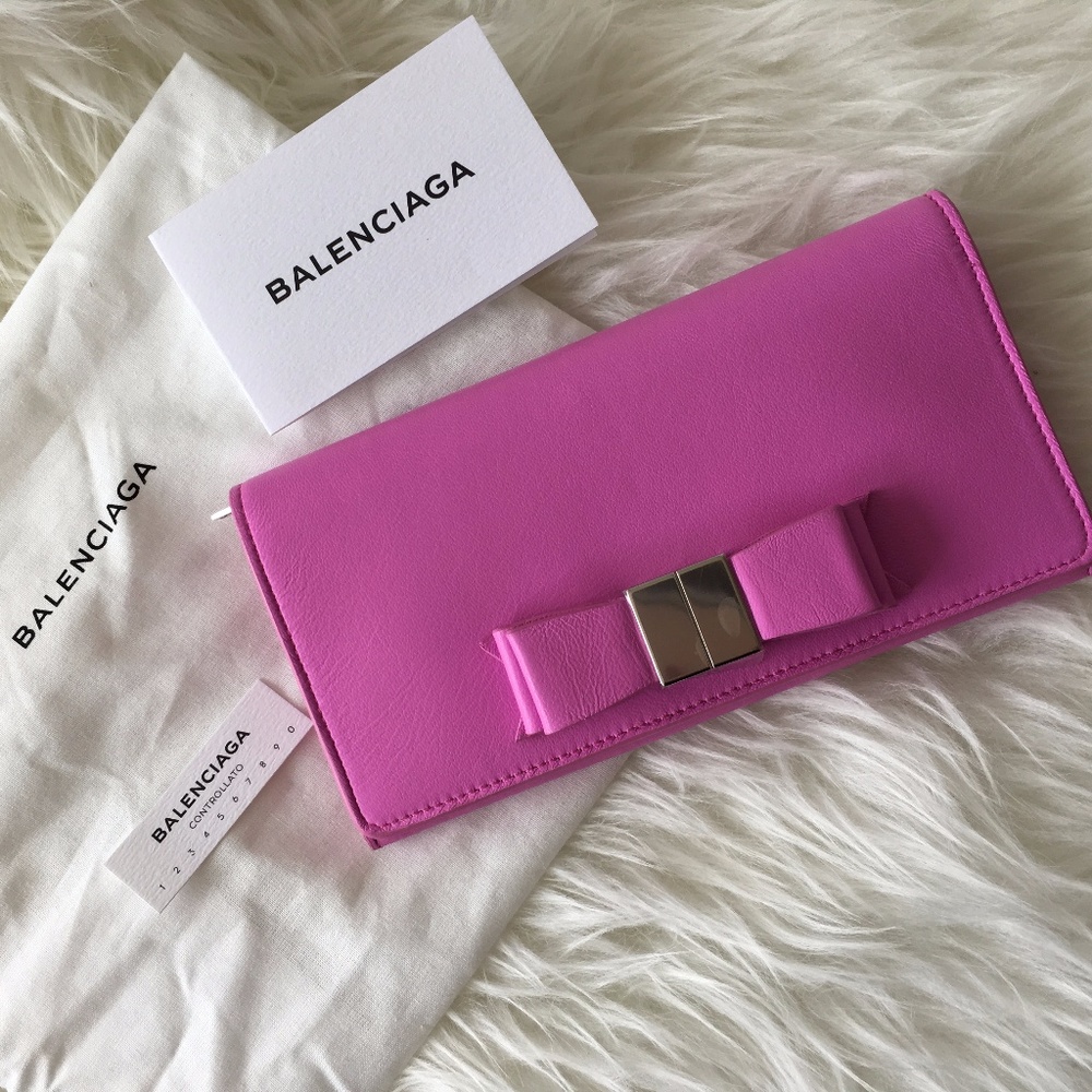 NEW BALENCIAGA Nappa Soft Rose Wallet