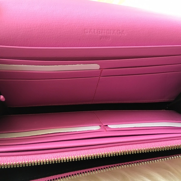 NEW BALENCIAGA Nappa Soft Rose Wallet - Picture 4 of 6