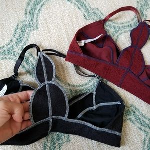 Lot of 2 New xs free people yoga bralettes bras