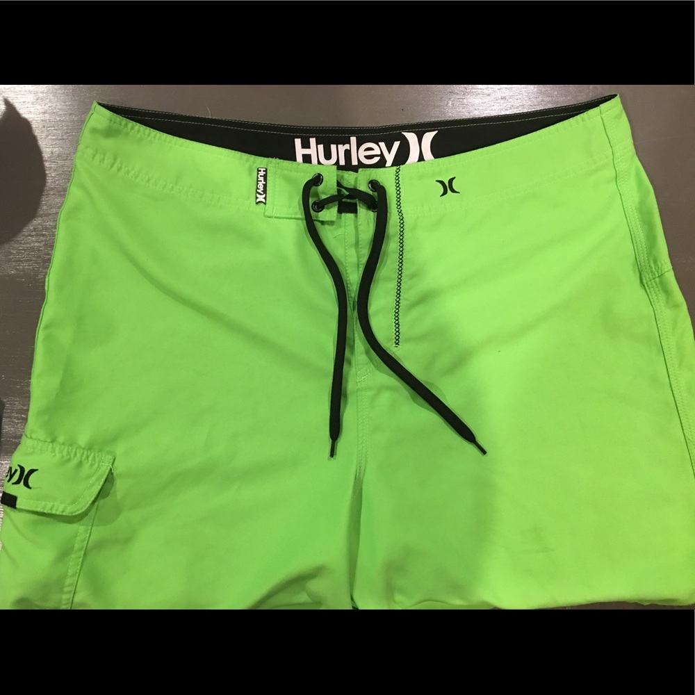 Hurly neon swim shorts