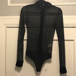 Velvet Mesh Bodysuit