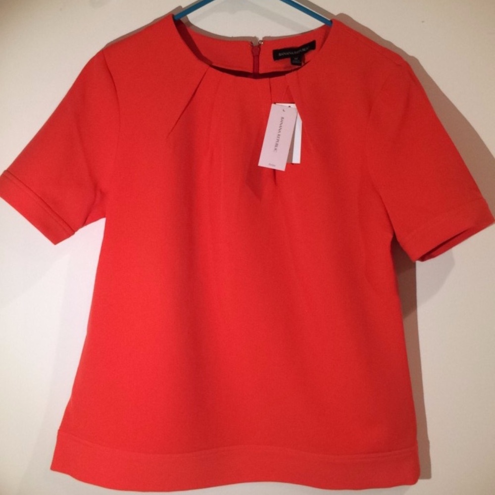 Bright Orange Banana Blouse