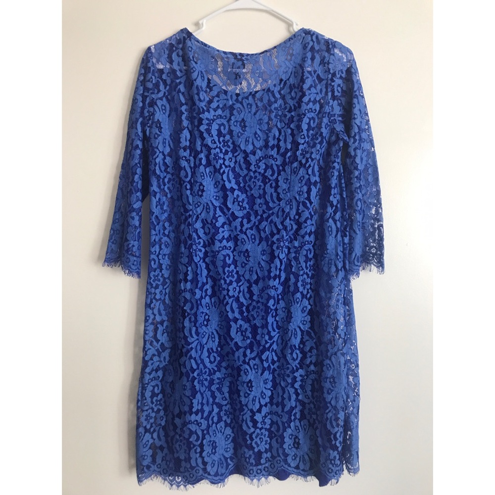 Anthropologie HD in paris blue lace dress