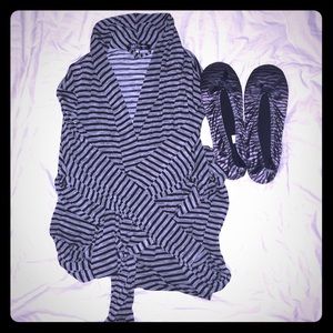 Bathrobe with matching slippers