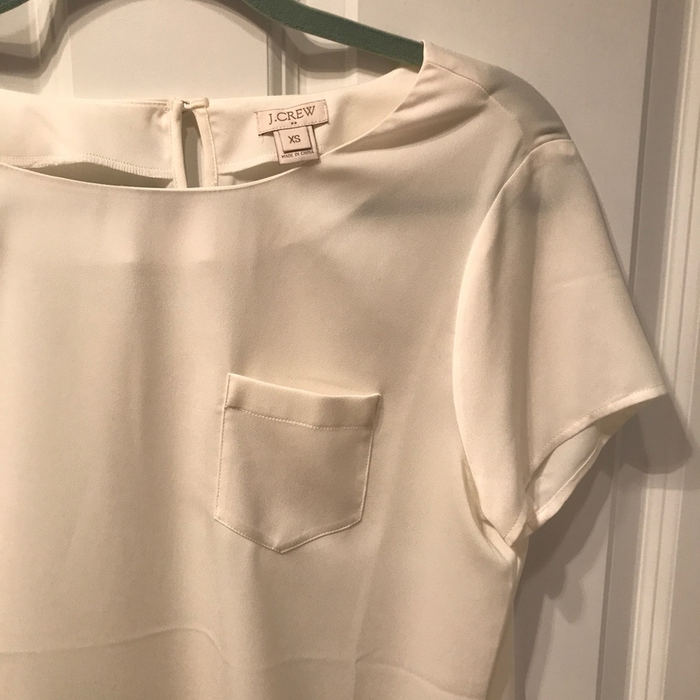 JCrew Short Sleeve Pocket Blouse