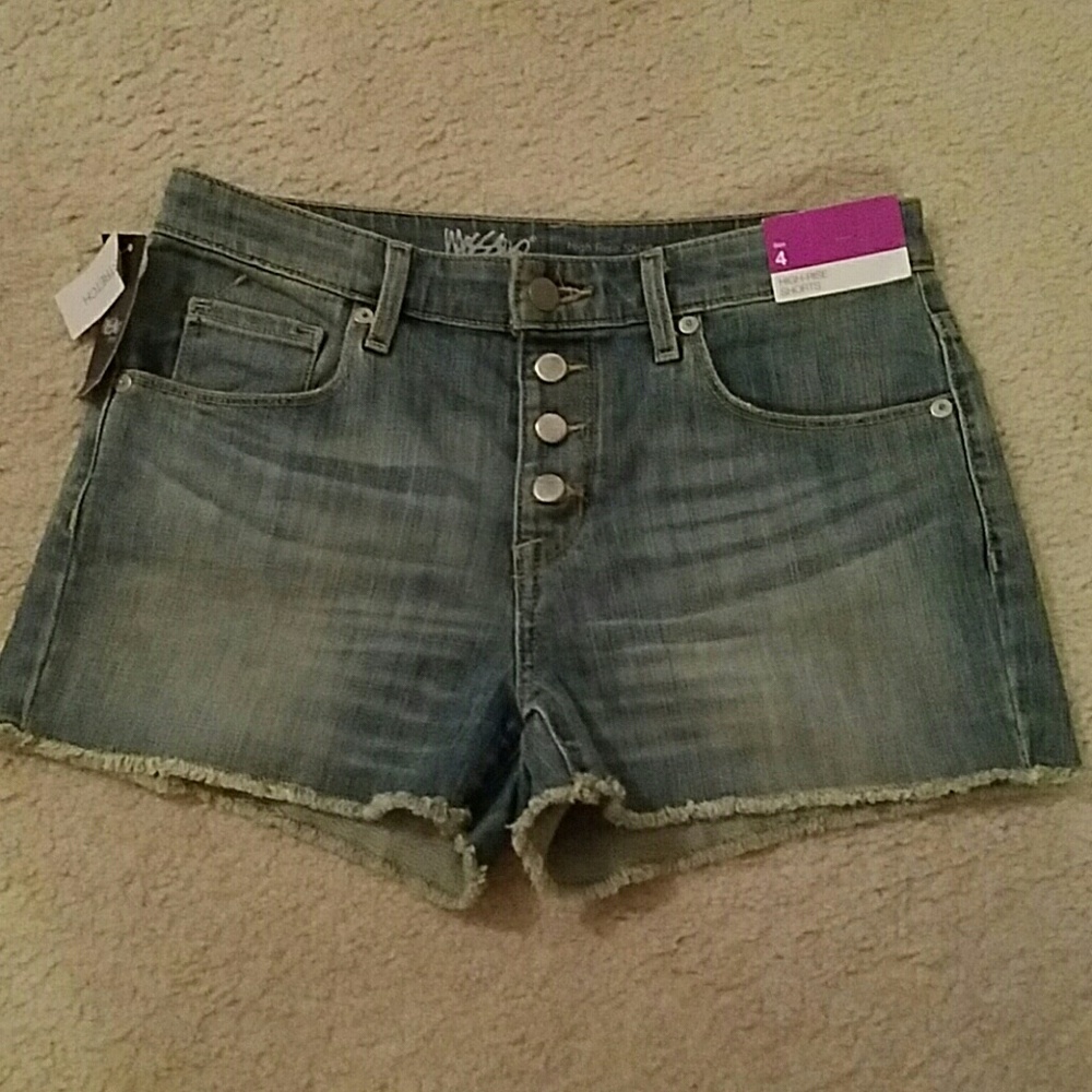 High Rise Denim Shorts