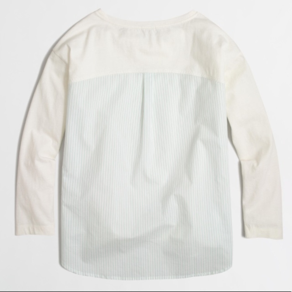 J. Crew Cotton Mixed Media Long Sleeve T-Shirt - Picture 2 of 7