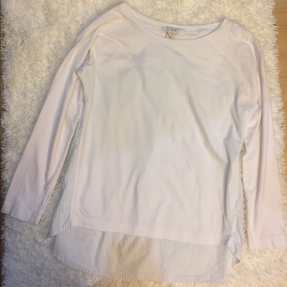 J. Crew Cotton Mixed Media Long Sleeve T-Shirt - Picture 3 of 7