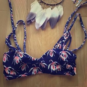 Acacia Orchid Print Bikini Top