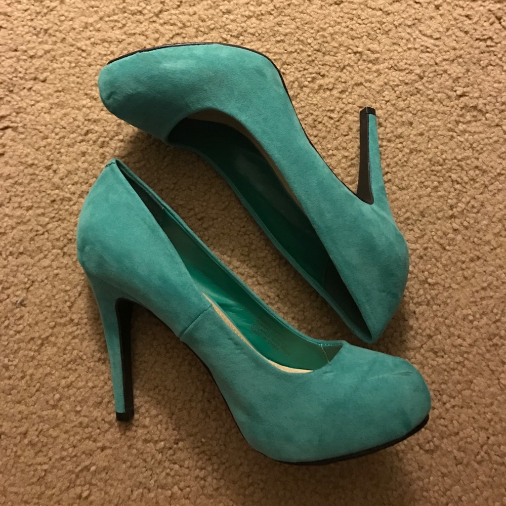 Just Fab Teal Heels