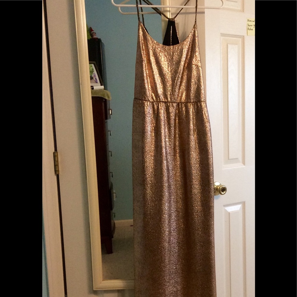 Forever 21 long dress color gold
