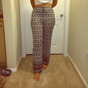Navy blue and white Hippie pants