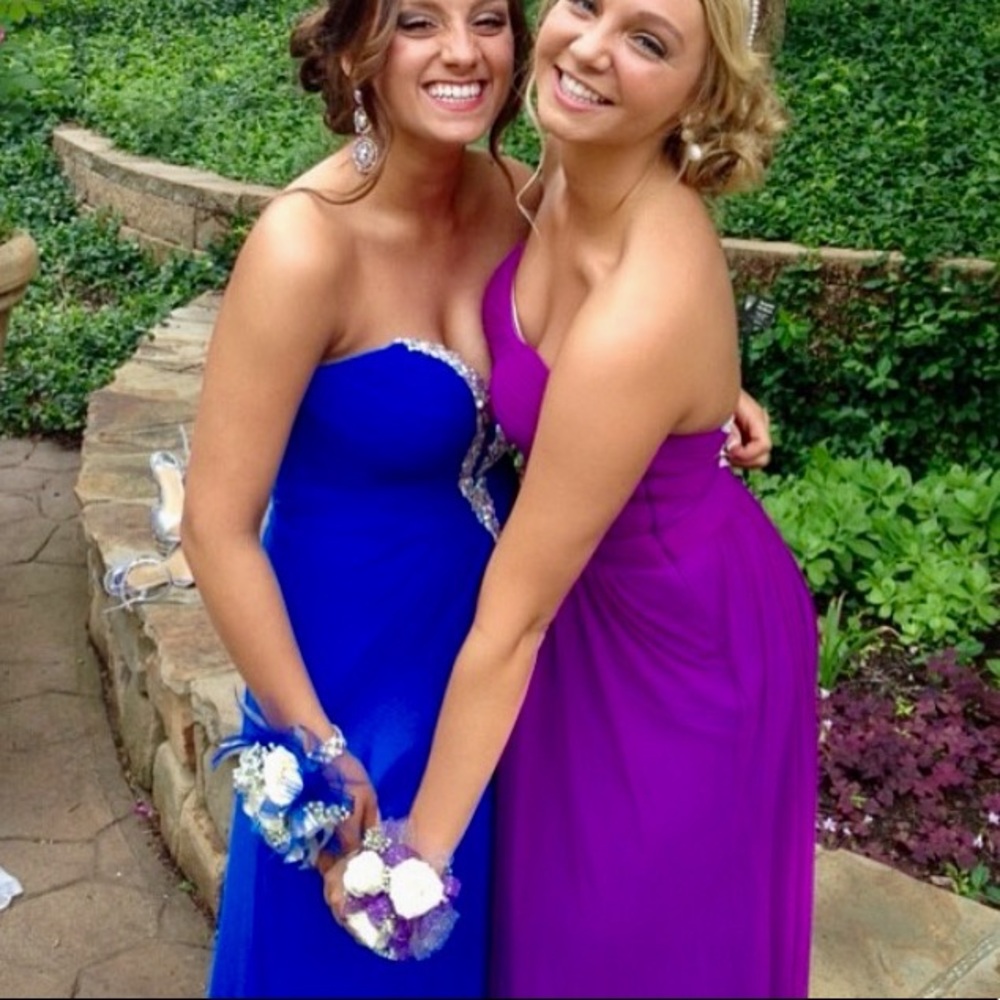 Royal purple prom dress