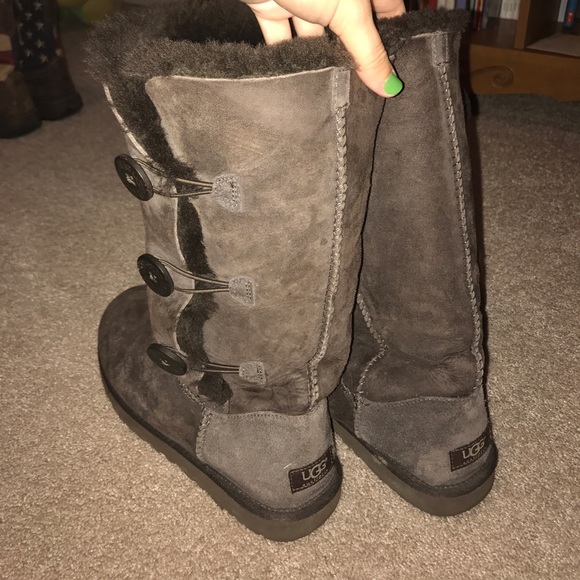 Brown Ugg Furry Boots size 9 - Picture 1 of 5