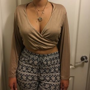 Bell sleeve crop top