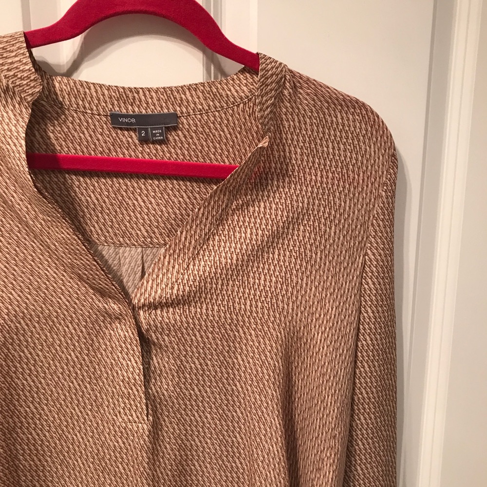 Vince Silk Patterned Blouse