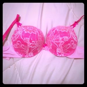 Hot Pink Push-up Bra