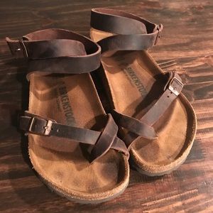 Gently used Birkenstock Yara Oiled Leather sandals