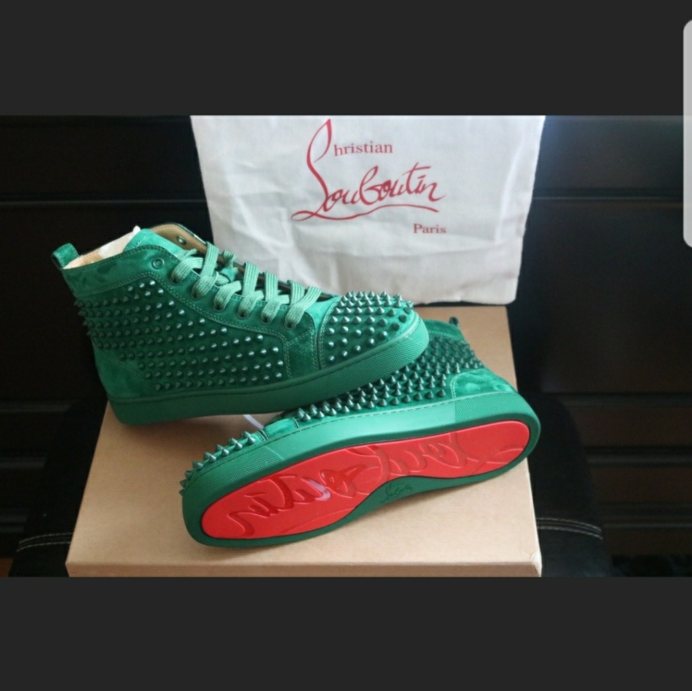 Christian Louboutin Spikes (Green)