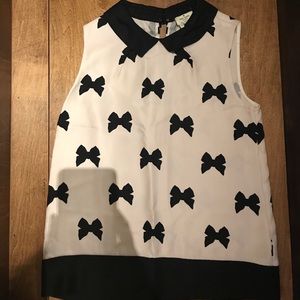 Kate Spade Collared Bow Blouse