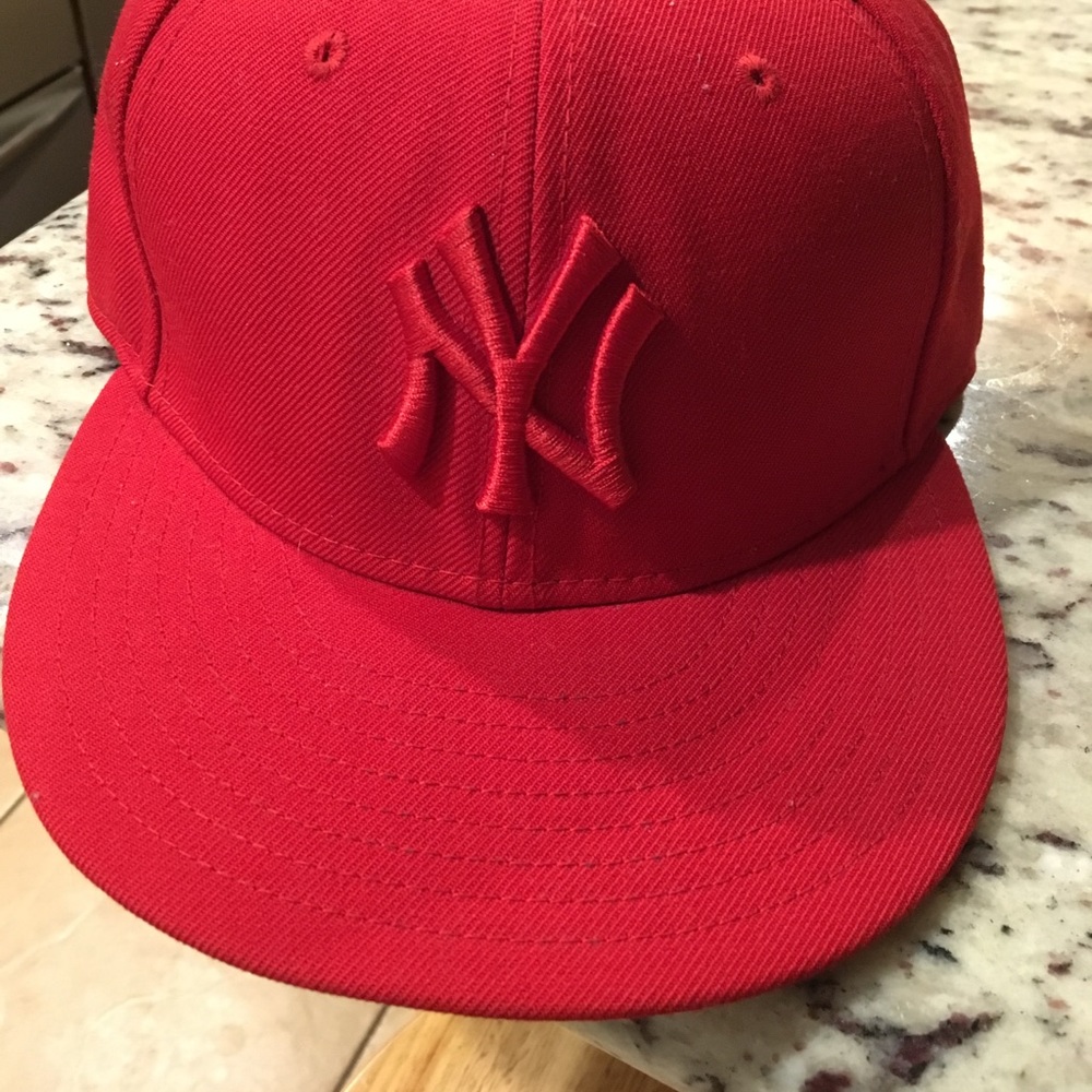 Fitted Yankees authentic red hat new era 7 1/8