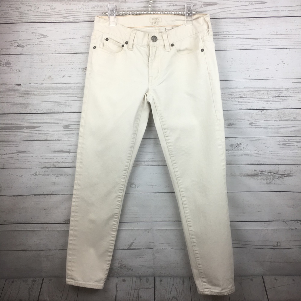 J. Crew Toothpick Jeans in Cream Size 26