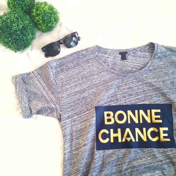 J. Crew Tops - J.Crew Bonne Chance Tee Shirt