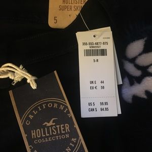 Hollister shredded skinny jeans