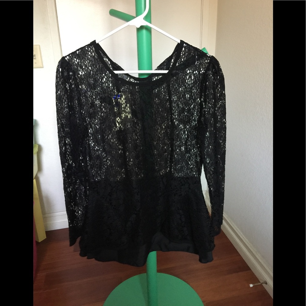 Black lace top