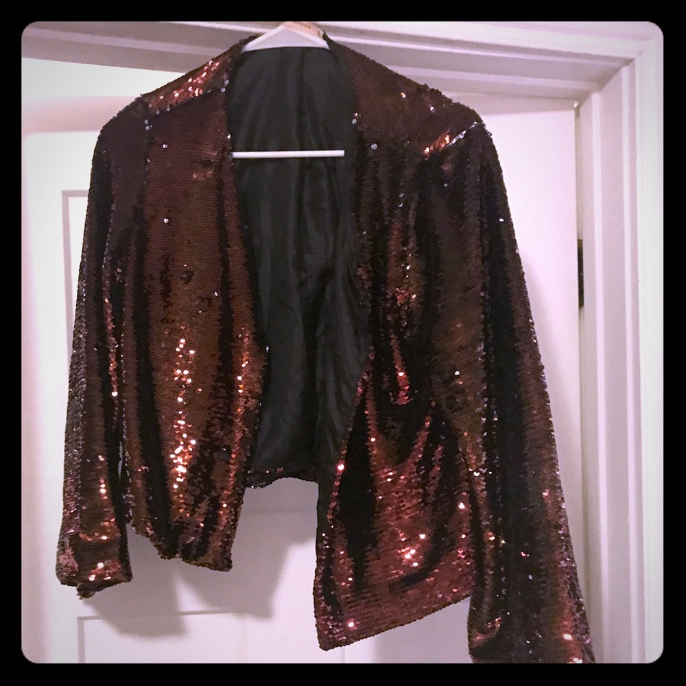 Burgundy Sequin Jacket