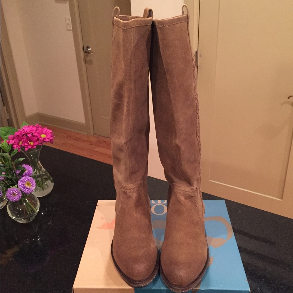 OTBT Suede Leather Knee Boots in brown Putney sz9!