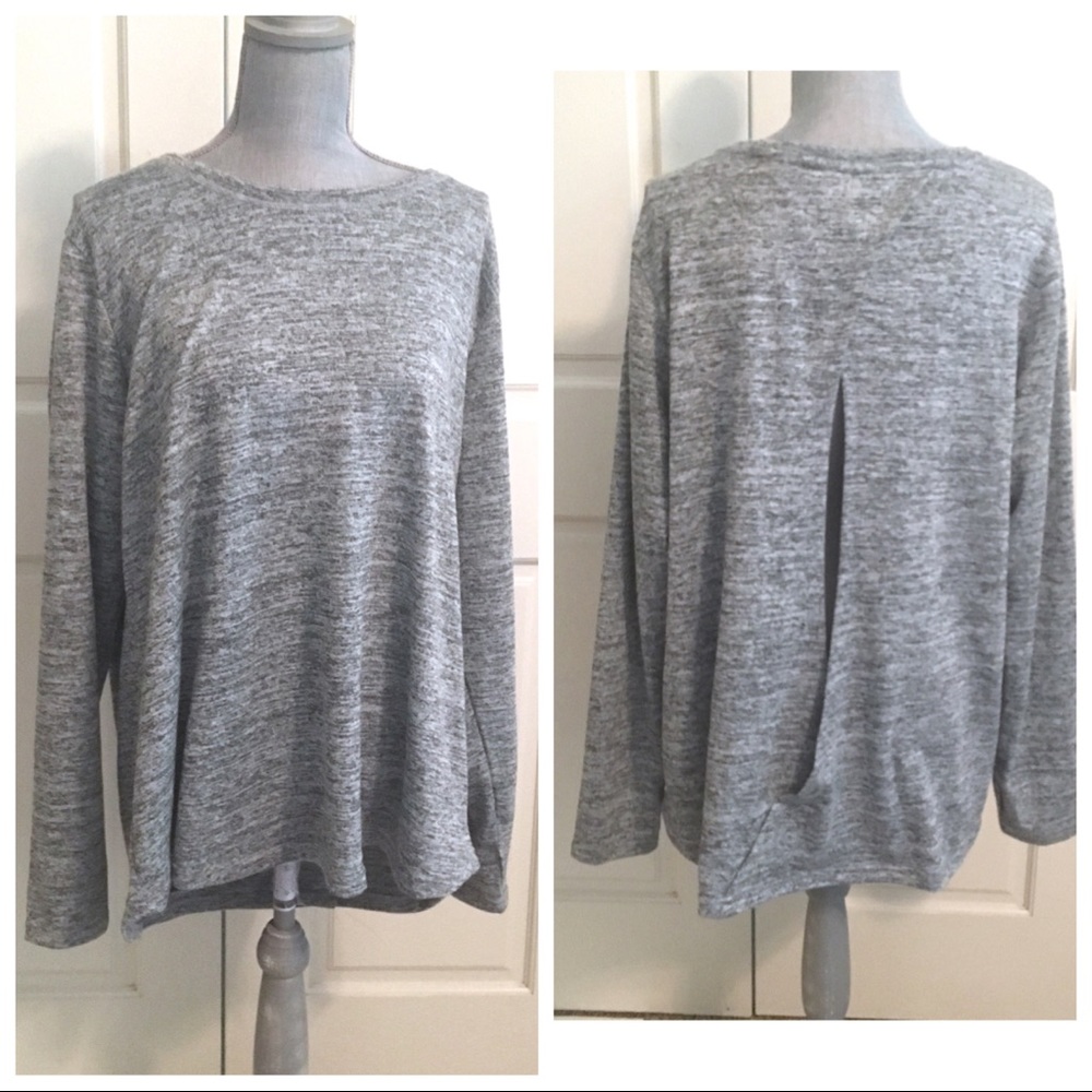 90 Degree Grey Top with Open Back