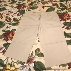NY&C khaki cropped dress pants