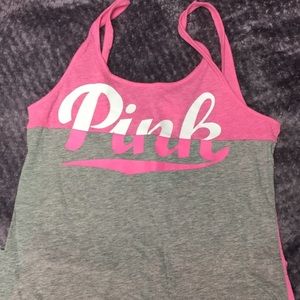 Vs Pink open back tank top