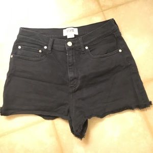 Black high waisted shorts