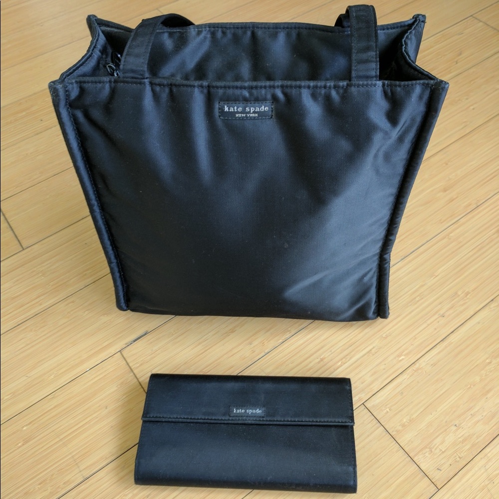 Kate spade 90s nylon tote + matching wallet!!