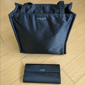 Kate spade 90s nylon tote + matching wallet!!