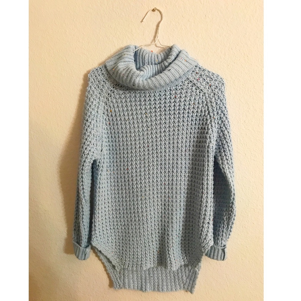 Light Blue Turtleneck Sweater