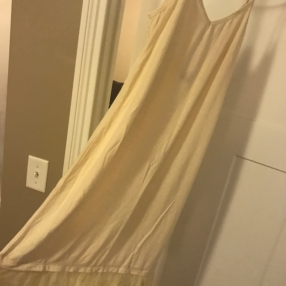 Lace bottom long cami