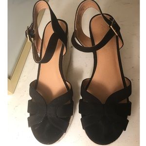 American Eagle Black Wedges 7.5