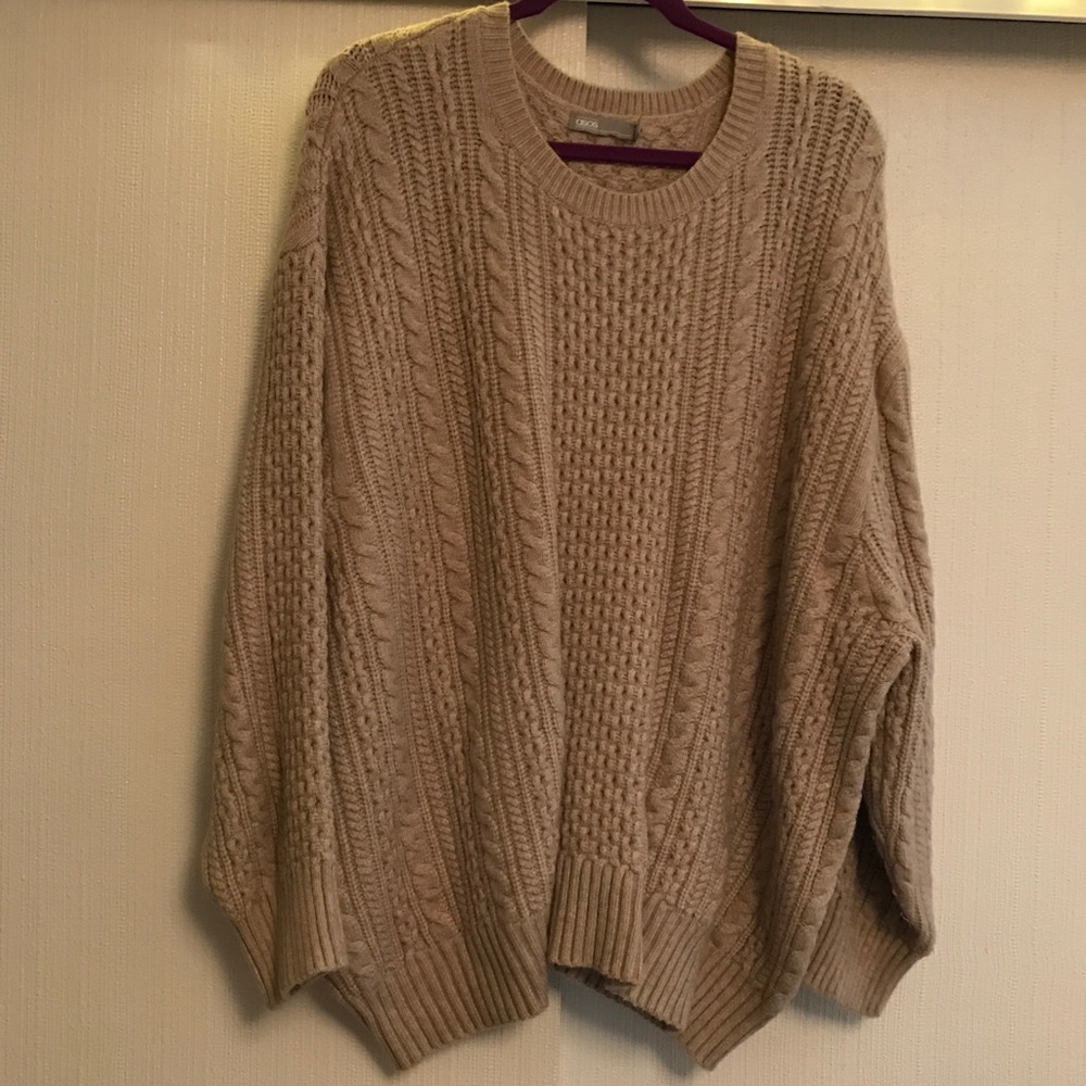 ASOS Curve Slouchy oatmeal sweater