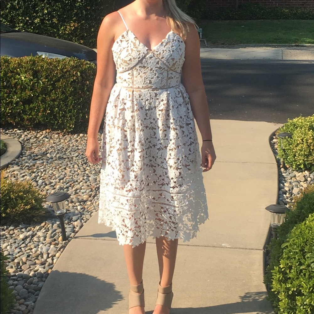 Authentic Self Portrait Azalea Dress White SizeUS6