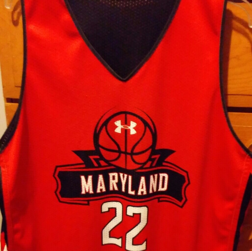 Maryland underarmour basketball jersey