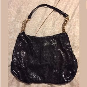Whiting and Davis Black Mesh Handbag