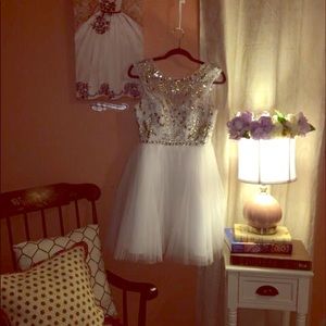 White sequence dress.