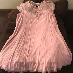 LIGHT ROSE PINK NORDSTROM RACK SHEER DRESS 🌸