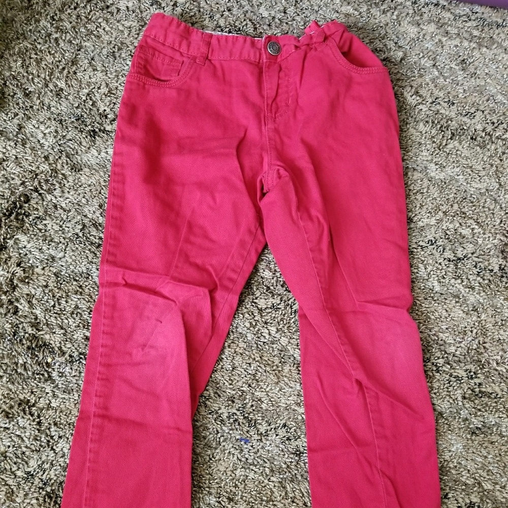 Girls red jeans size 7