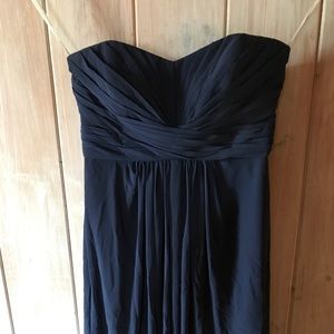 Navy blue braidsmaid dess